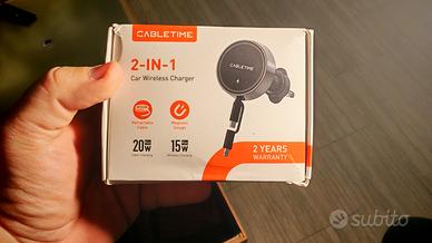 Caricatore Wireless Cabletime 2-in-1