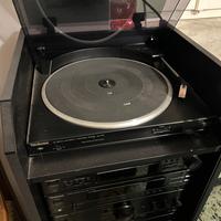 Impianto stereo con giradischi Technics anni 90