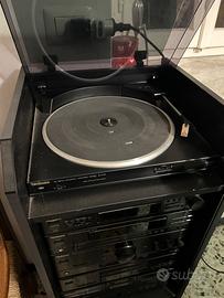 Impianto stereo con giradischi Technics anni 90