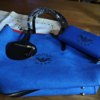 Borsa con portafoglio bluette