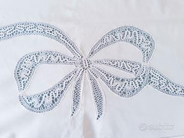 Parure letto matrimoniale con pizzo a tombolo