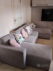 Divano angolare contenitore con penisole + letto