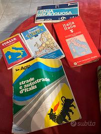 cartine stradali e pubblicità auto vintage70/80