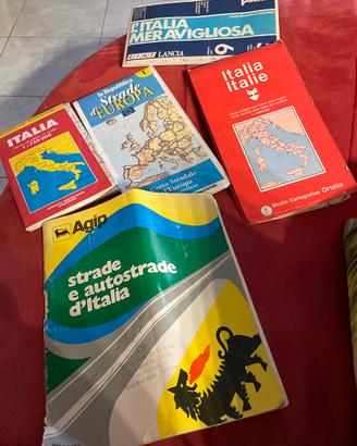 cartine stradali e pubblicità auto vintage70/80
