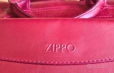 Borsa cartella da ufficio Zippo in pelle.