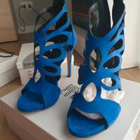 sandalo blu elettrico stivaletto