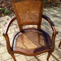 coppia poltroncine antiche in paglia di Vienna