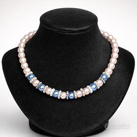 Collana Sodini elegante con perle e cristalli