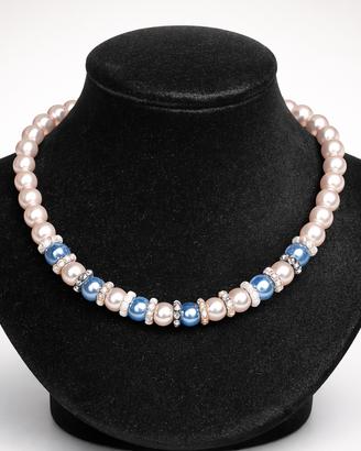 Collana Sodini elegante con perle e cristalli