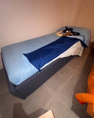 Letto singolo con estraibile a scomparsa