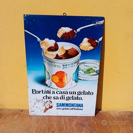 Rara Insegna Tabella Gelati Sammontana