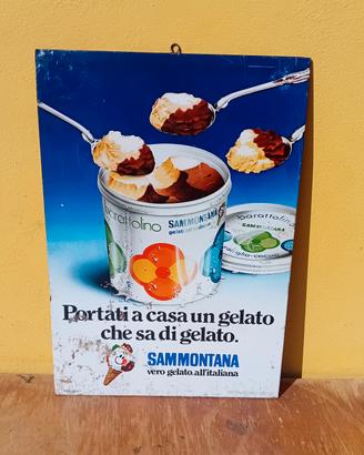 Rara Insegna Tabella Gelati Sammontana