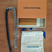 Collana catena monogramma acciaio