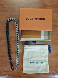 Collana catena monogramma acciaio