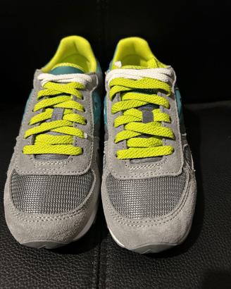 SAUCONY SHADOW 1108-675 GREY BLU LIME GRIGIO 38