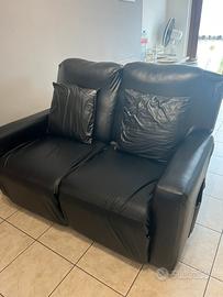 Divano due posti reclinabile elettrico