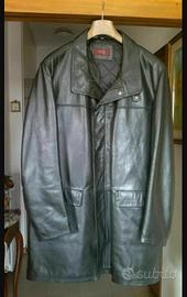 giaccone vintage da uomo Basile in pelle nuovo