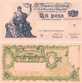 Banconota ARGENTINA 1950 1 peso Pick 257 UNC