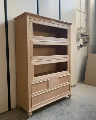 Mobile contenitore dispensa credenza legno grezzo
