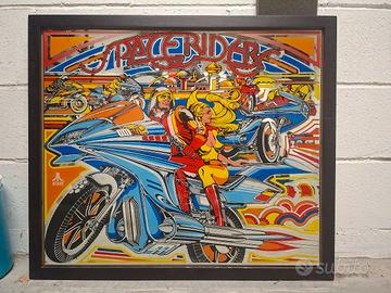 Pinball Backglass Atari  "Space Riders"  originale