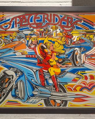 Pinball Backglass Atari  "Space Riders"  originale