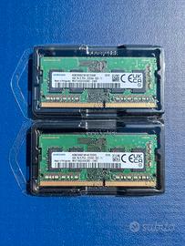DDR4 KIT RAM 2x4GB TOTALE 8GB SODIMM 3200Mhz usate
