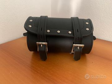 Bauletto cilindrico similpelle Harley