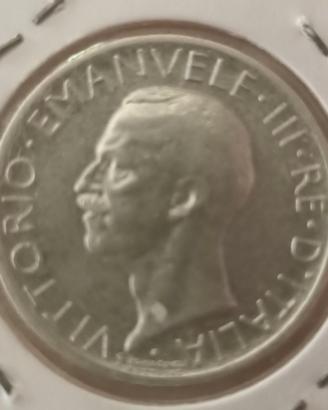 MONETA 5 LIRE REGNO D'ITALIA 1928 IN ARGENTO