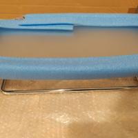 Mensola bagno vetro e metallo cromato Carlo Iotti