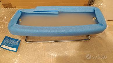 Mensola bagno vetro e metallo cromato Carlo Iotti