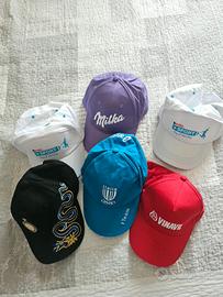 Lotto 6 cappellini Inter, Italia Asics, Milka