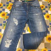 Jeans strappati benetton 100% cotone