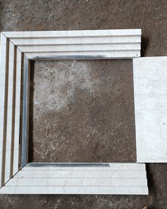Cornice Caminetto marmo botticino