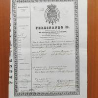 Passaporto Borbonico del 1836 Regno Ferdinando II