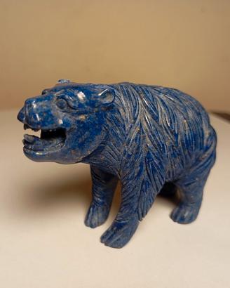 Orso in Lapislazzuli Intagliato a Mano