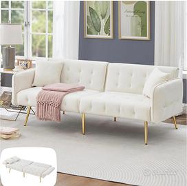 divano letto bianco comodo e confortevole