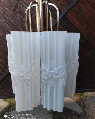 Lampadario vintage in vetro di murano