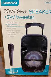 Cassa/Speaker bluetooth-karaoke con microfono