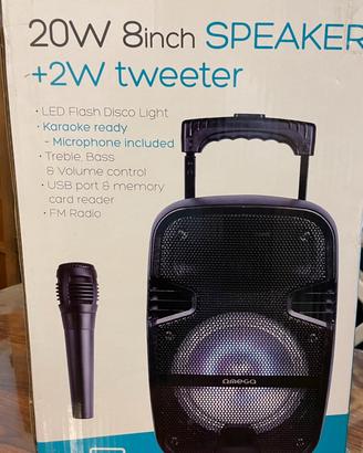 Cassa/Speaker bluetooth-karaoke con microfono
