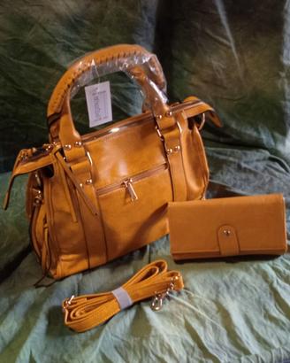 borsa larga colore giallo