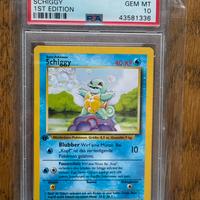 Squirtle 1999 set base 1 edizione tedesco PSA 10