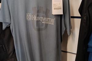 Husqvarna Origin Tee Grey T-Shirt Taglie: S, M, XL