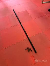 Bilanciere nero plastica con mollette 160cm 25mm