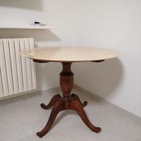 Tavolo marmo rosa del Portogallo legno di ciliegio