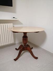 Tavolo marmo rosa del Portogallo legno di ciliegio