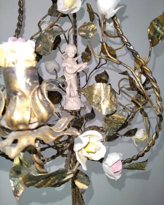 Lampadario antico Liberty '900 originale