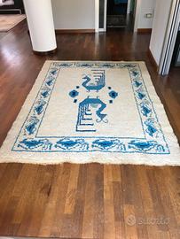 TAPPETO SARDO LANA ANNODATO a mano a Dorgali (NU).