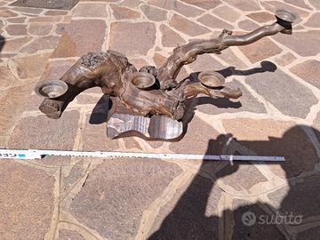 candelabro in legno 