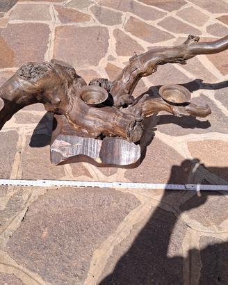 candelabro in legno 