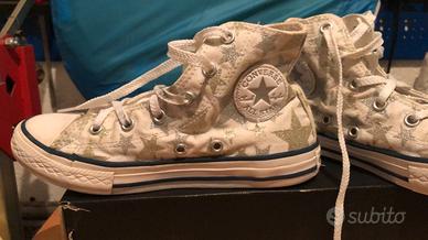 Scarpe Converse White Silver n. 33